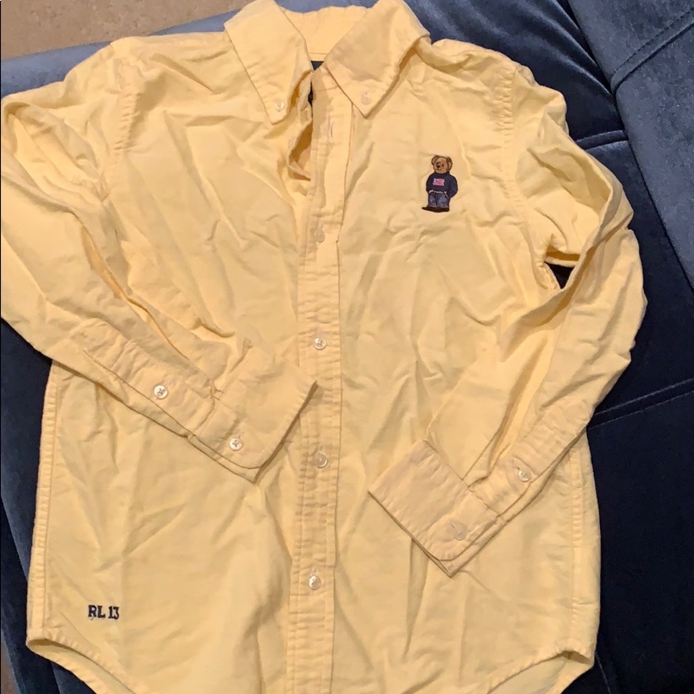 Yellow polo button up